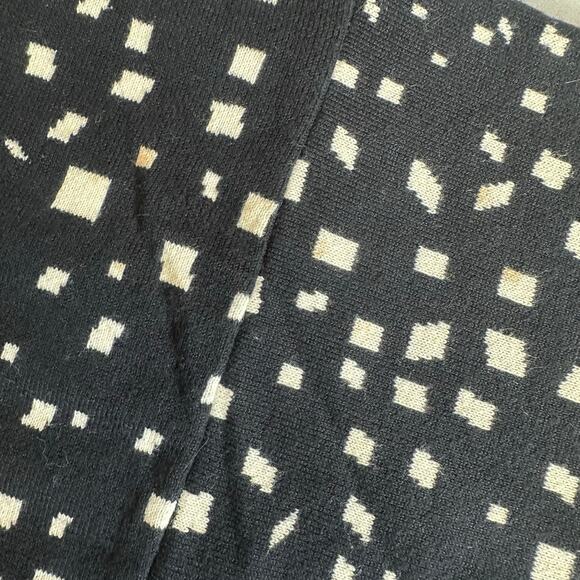 Vintage Mondi Black/Cream Polka dotted V-Neck Sweater- 52(US L/XL) - Picture 8 of 9